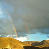 Rainbow in the hills around Reno